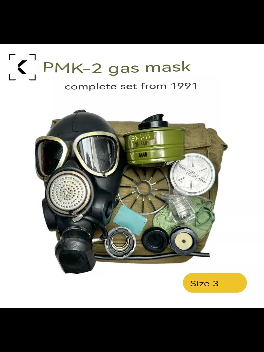 New! Survival gas mask PMK-2 Special Purpose USSR 1991 3 size | eBay