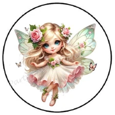 BEAUTIFUL FAIRY GIRL ENVELOPE SEALS LABELS STICKERS PARTY FAVORS