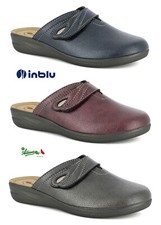 OFFERTA INBLU 36-39 ciabatte pantofole donna BASSE solettaPELLE invernali CF 46