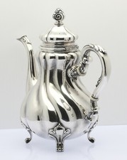 Kaffeekanne in 925er Sterlingsilber Silber Mokkakanne Kanne Silberkanne Teekanne