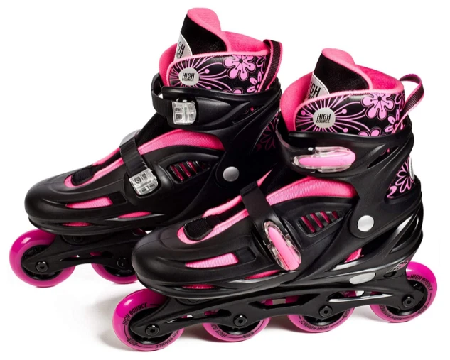 Patines En línea Ajustables Rollerblades Con Ruedas Suaves De Silicona Rosa