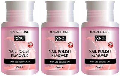 XPEL NAIL CARE 3 x XNC Extra Strength Nail Polish Remover 150ml Pump Dispenser NEW UK