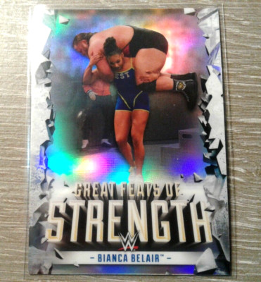 2021 Topps Chrome WWE Great Feats of Strength #GF10 Bianca Belair Carries Otis