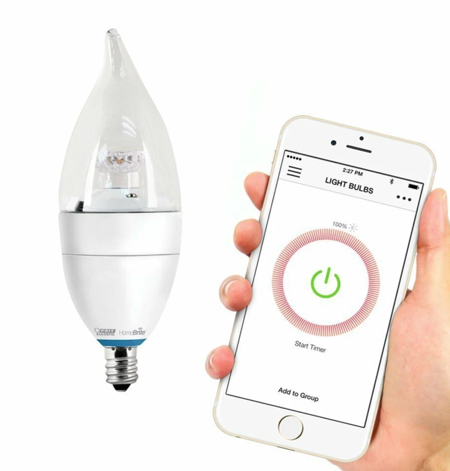 Feit Electric CFC/300/LED/HBR 40W Equivalent (3000K) B10 Dimmable Bluetooth  - Image 3 of 4