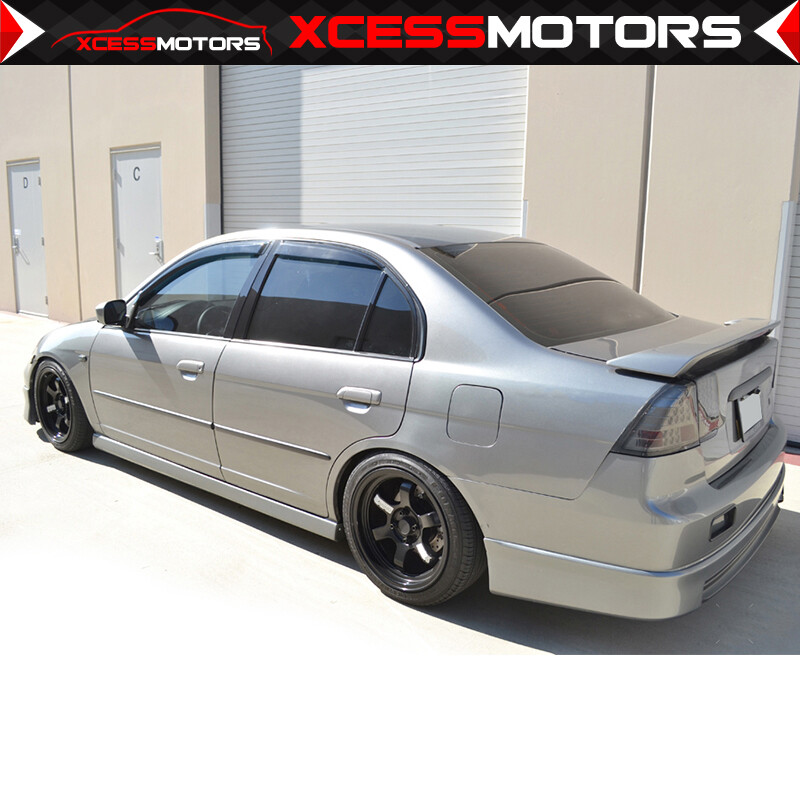 Fits 01-05 Honda Civic 2/4Dr RS Style Side Skirts Rocker Pannel