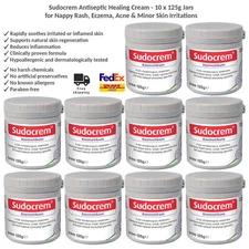 Sudocrem Antiseptic Healing Cream - Treats Signs of Nappy Rash - 125g x 10