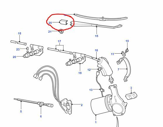 DEFENDER 1987- 2016  Genuine LAND ROVER WINDSCREEN WIPER ARM CAP -LR058466