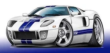 Ford GT Exotic Classic Car Art Print NEW