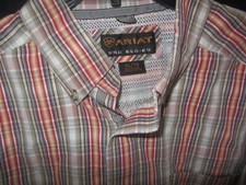 Ariat Pro Series Men  s sz XL Plaid pocket Long Sleeve Button Up Casual Shirt