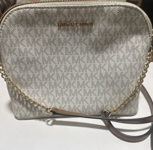 Michael Kors Medium Dome Signature Crossbody Bag Logo Shoulder Bag Purse