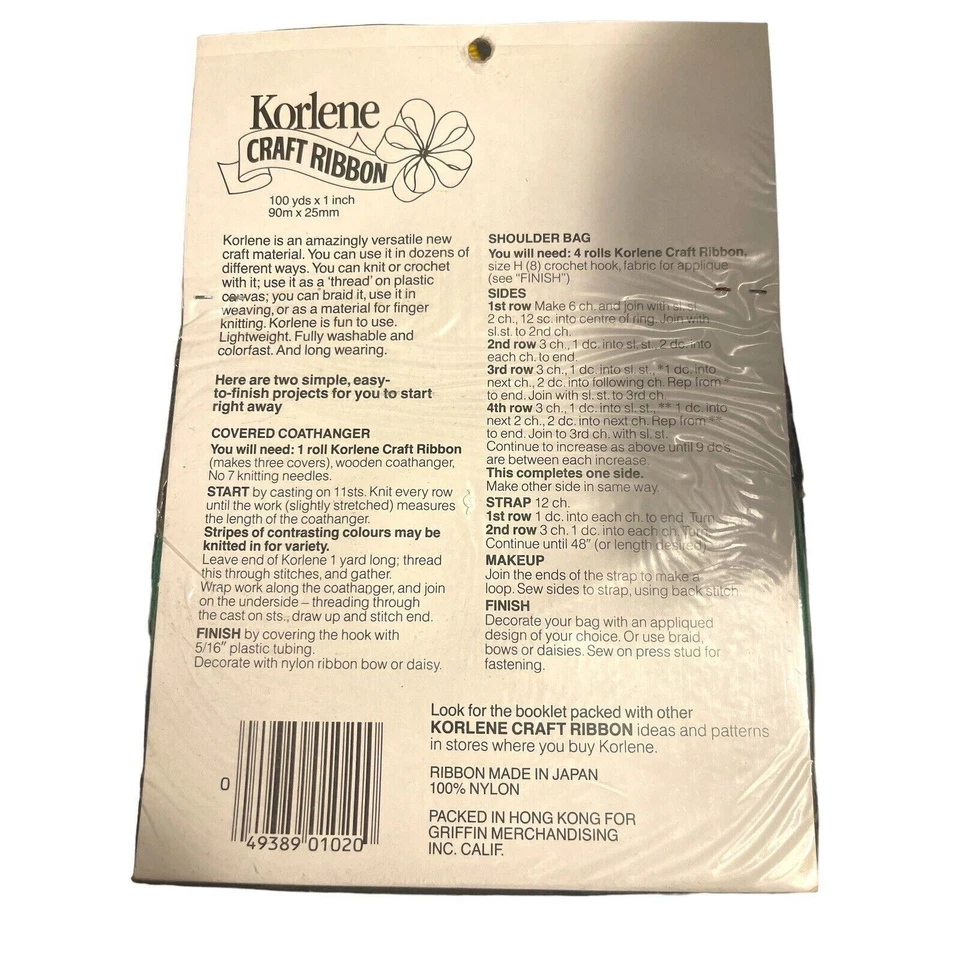 Korlene Craft Ribbon Neon Ora 100 Yards x 1 inch New For Knit, Crochet, Thread & - Image 2 of 3