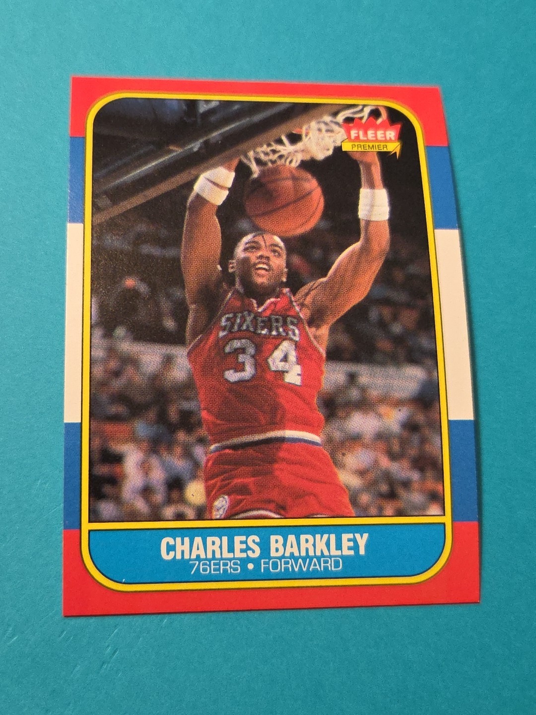 1986-87 Fleer Charles Barkley #7 (RC) Rookie Card Philadelphia 76ers Pack Fresh 