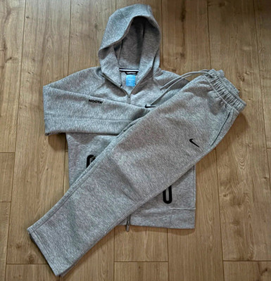Nike NOCTA Herren Trainingsanzug 2-teilig Fleece Hoodie Zip & Hose Grau M
