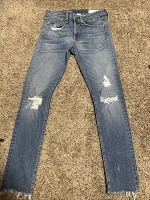 rag & bone Jeans Skinny Comodore Destructed Size 27 ~NEW NO TAGS Destructed