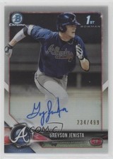 2018 Bowman Draft Chrome Pick Refractor 234/499 Greyson Jenista #CDA-GJ Auto sc2