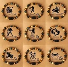 Zodiac Constellation Triple Protection Bracelet Handmade Natural Stone Gift