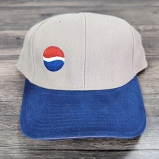 VTG Pepsi Cola Hat Snapback Made In USA Blue Nissin Cap 100% Cotton Casual EUC