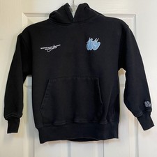 Kids Zara Black Hoodie Running The City Downtown Graphic Print Size 9-10
