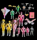 Vintage Power Rangers 1993,94,95 Bandai Action Figures Lot Of 10 And 11 Accessor