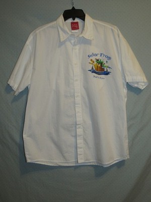 Senor Frogs Puerto Rico Don't Save Me Button Up Camp Shirt Large Excellent+