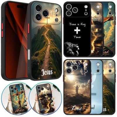 Christian Cross Phone Cover For Samsung S26+ S25 iPhone 17 Air Custom Matte Case