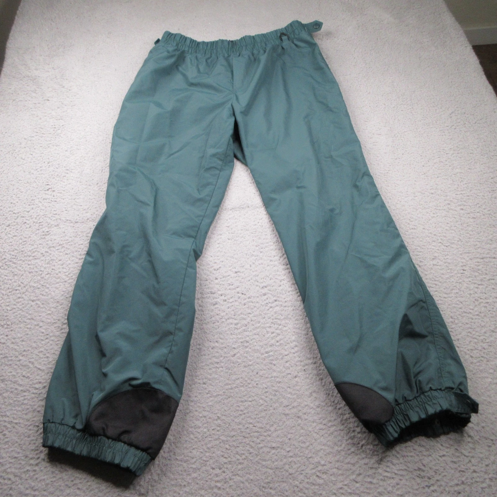 Columbia Rain Pants Mens Large Green Nylon Windbreaker Stretch Outdoors