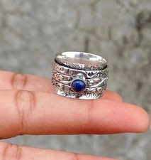 Handmade Lapis Lazuli Sterling Silver Spinner Annnivwersary Ring All Size R 475