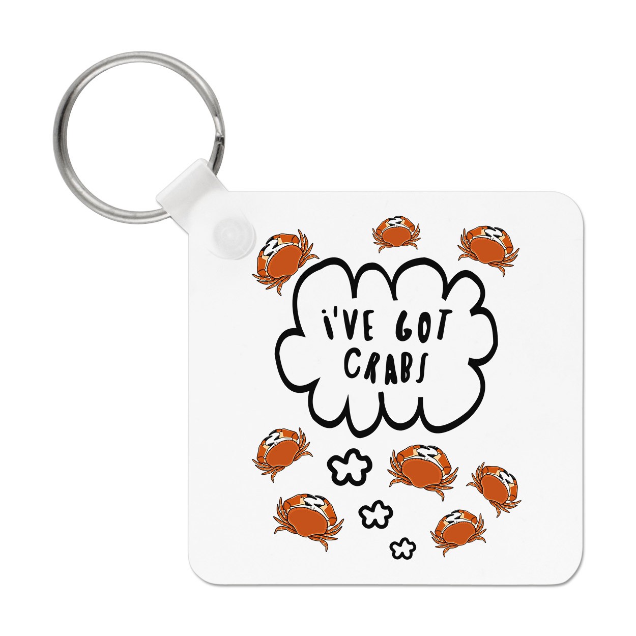 I've Got Crabs Keyring Key Chain - Funny Joke Animal Crab
