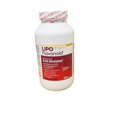 Lipo-Flavonoid Plus Ear Health Supplement 500 Caplets Exp 5/2027 New Sealed
