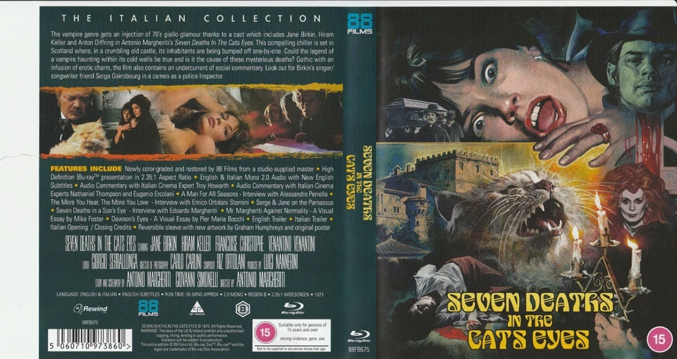 SEVEN DEATHS IN THE CATS EYES DELUXE COLLECTOR'S BLU-RAY ITALIAN HORROR GORE 88 - Image 2 of 4