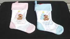 NWT Holiday Home Baby's First Christmas Stocking Teddy Bear Your Choice Free S/H