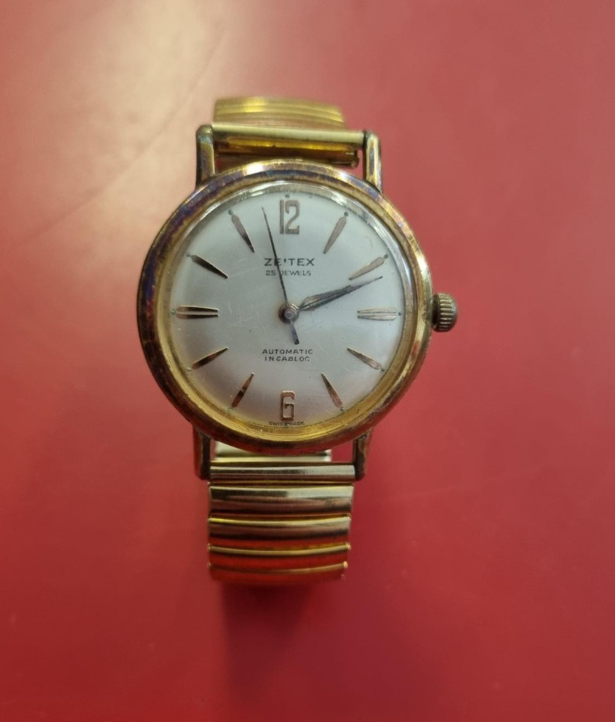 Vintage 60's Swiss Zeitex 25-Jewels automatic wristwatch - working