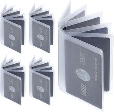 5 Packs Wallet Insert Plastic, Clear Debit Card Skin, Photo Card Holder Wallet