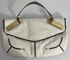 Marc By Marc Jacobs White Black Clutch / Singe Handle Hand Bag 