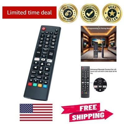 LG Smart TV Universal Remote Control - No Programming Required, Compact Design