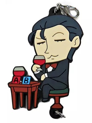 Title: Sherlock Holmes Ruler with Riyo Illustration Connecting Rubber Charm  Br