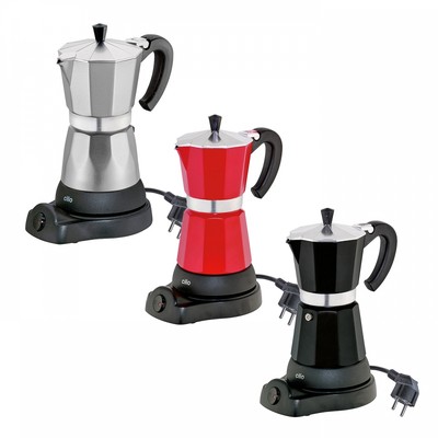 Cilio elektrischer Espressokocher Classico für 6 Tassen Aluminium Farbauswahl