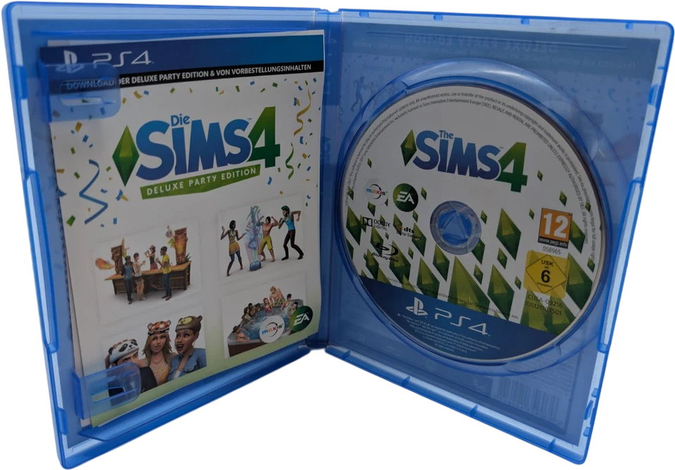 Die Sims 4 Deluxe Party Edition PS4 Spiel Gut Disc in OVP mit Flyer - Bild 3 von 3