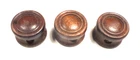 vIntage TELETONE CATHEDRAL RADIO:   SET OF 3 screw-on  WOOD  KNOBS  15/16"