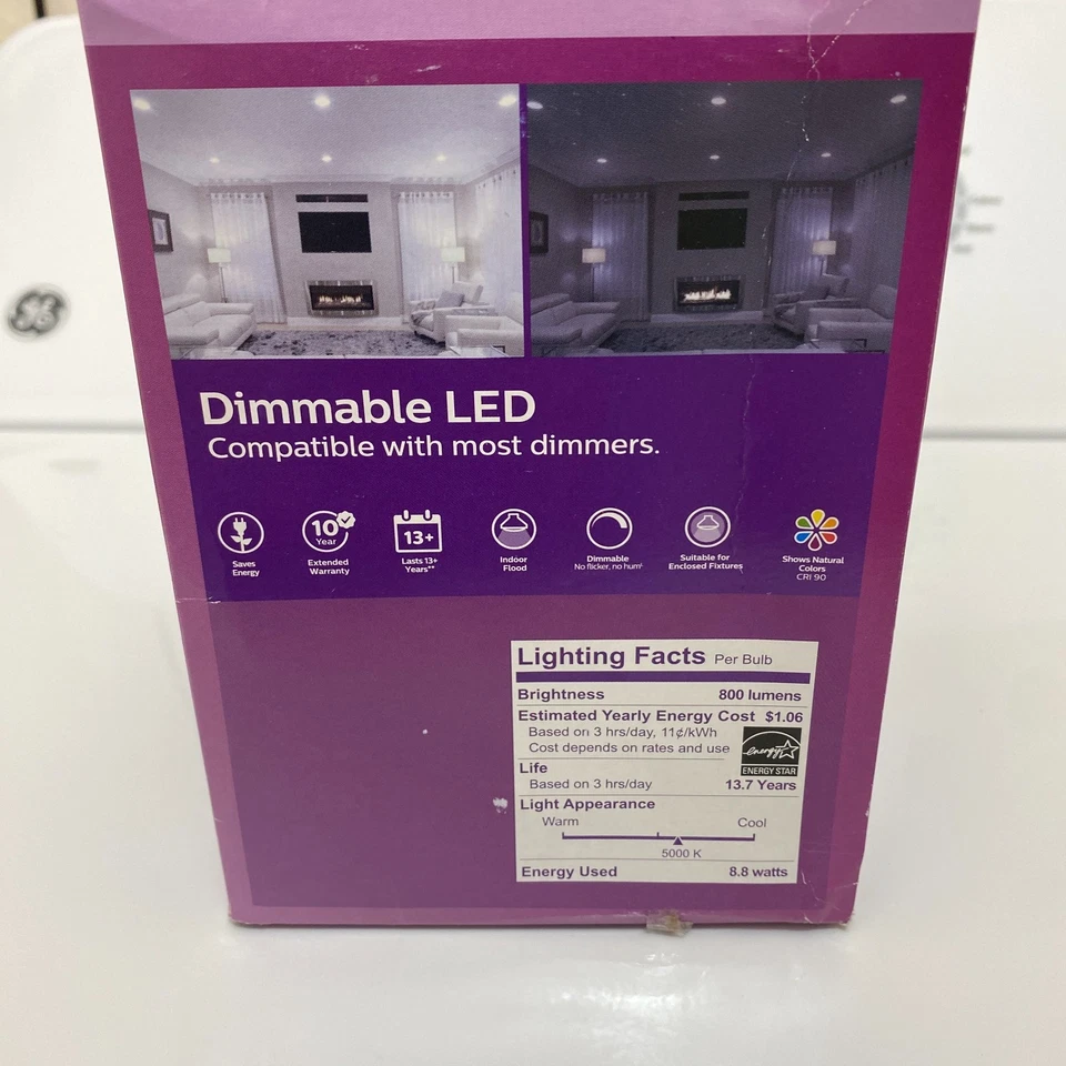 Philips LED Light Bulb 65W BR40 Ultra Definition Soft White 2700K Dimmable - Image 3 of 4