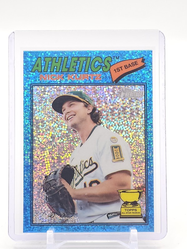 NICK KURTZ 2026 TOPPS HERITAGE BLUE CHROME SPARKLE ROOKIE #275 ATHLETICS Q7419