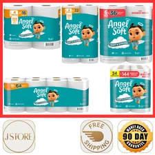 Angel Soft Toilet Paper, 4 Mega Rolls = 16 Regular Rolls, Soft and Strong Toilet