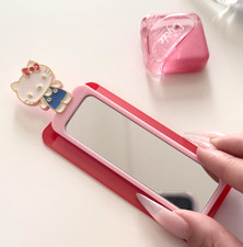 Hello Kitty Compact Mirror With Case Travel Makeup Mirror Sanrio Japan Hello Kitty Compact Mirror With Case Travel Makeup Mirror Sanrio Japan
