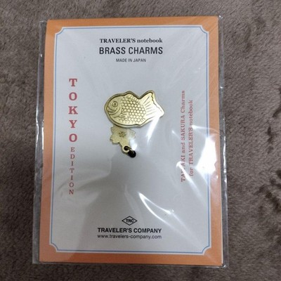 TRAVELER'S Company Notebook Tokyo Edition Brass Charm Only Taiyaki Sakura New