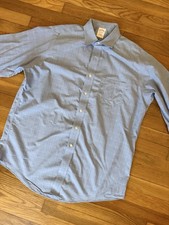 Brooks Brothers 16-33 Blue Plaid Button Down Shirt Non Iron Traditional Fit Mens