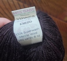 Miss Babs Yarn Yowza Merino Wool Yarn 560 Yds...
