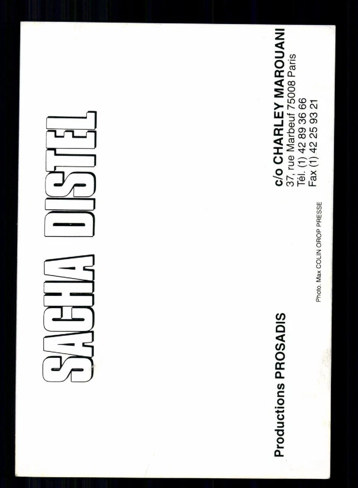 Sacha Distel Autogrammkarte Original Signiert # BC 227918 - Bild 2 von 2