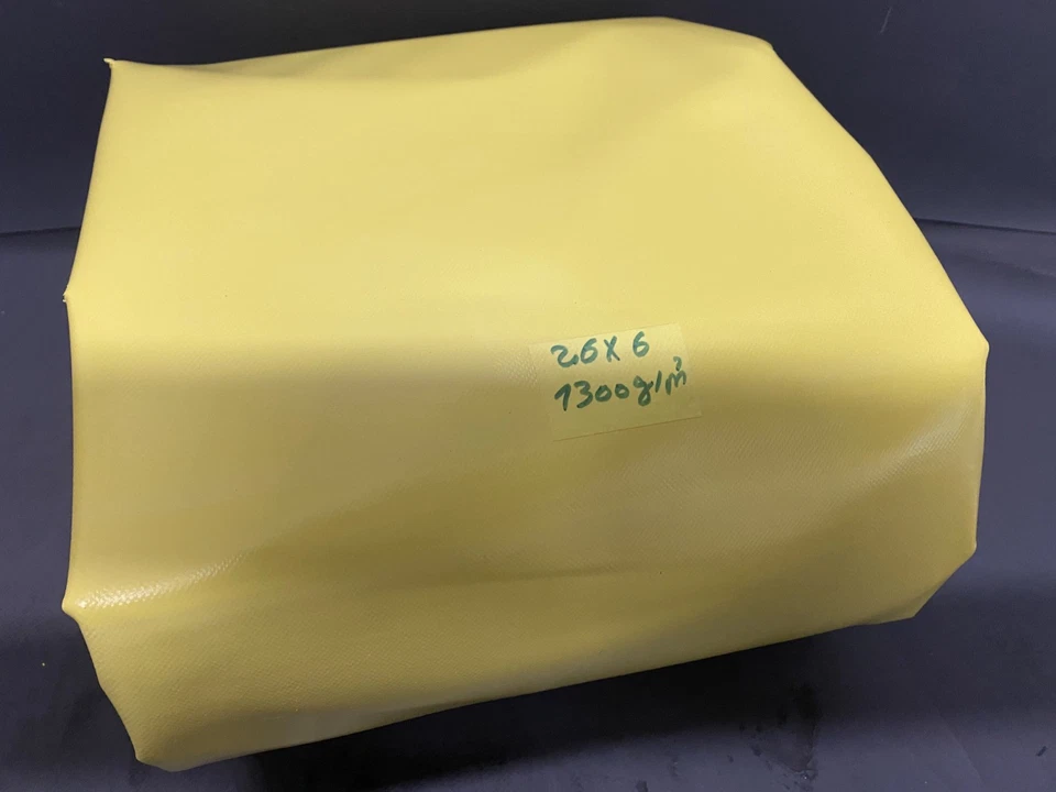 PLANEN ZENTRUM Abdeckplane PVC LKW Plane Gewebeplane 2,6 x 6 m Gelb ca. 1300g/m²- B-Ware