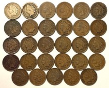 Lot of 29 Indian Cents 1859-1909- Actual Coins Shown- Lot 1
