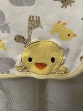 Child of Mine by Carter's Yellow Duck Duckling Elephant Giraffe Blanket EUC